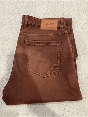 Teleria Brown Men’s Jeans - Straight Casual Fit